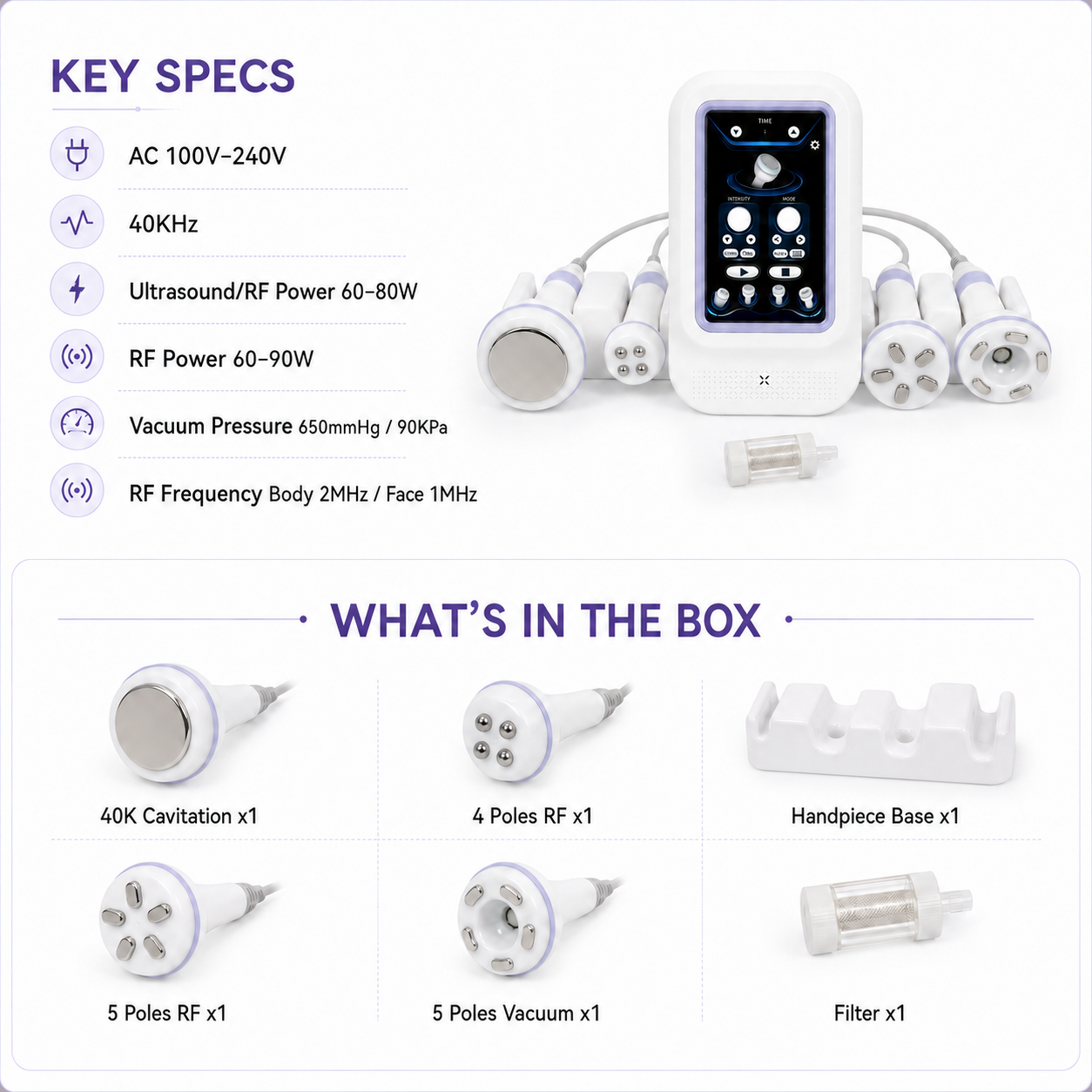 LiPro 4 in 1 Ultrasonic Cavitation Body Sculpting Machine